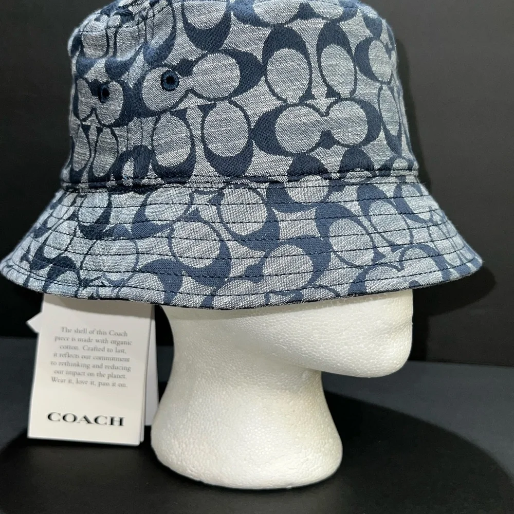 Coach Blue Patterned Men's Hat - Picture 5 of 10